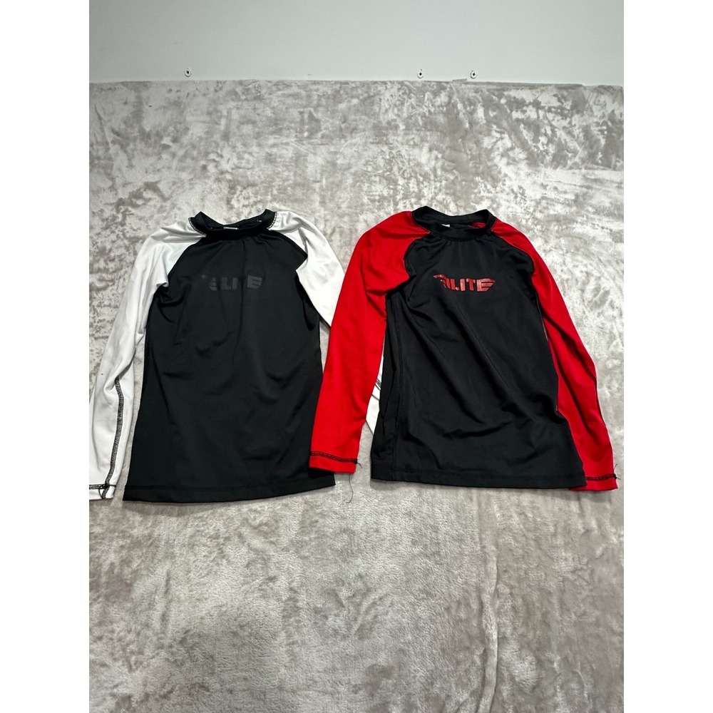BJJ Rash Guard Kids Size Small Long Sleeve Bundle of 2 MMA Jiu Jitsu Grappling